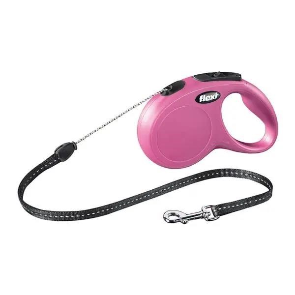 Flexi New Classic Otomatik İp Köpek Gezdirme Kayışı 5m [S] (Pembe)