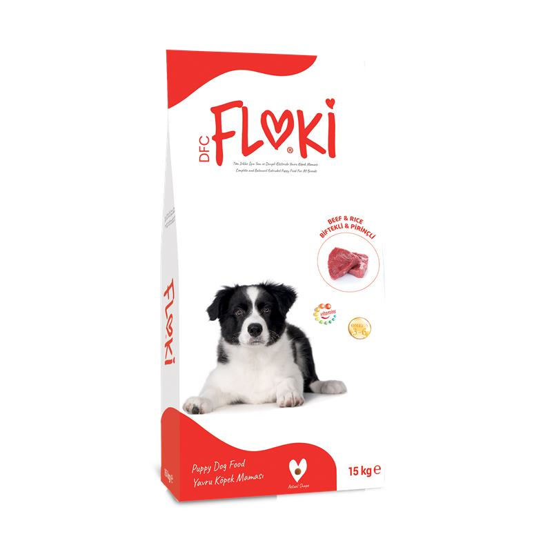 Floki Yavru Köpek Maması Biftekli & Pirinçli 15 Kg