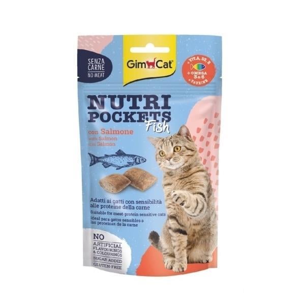 GimCat Nutripockets Somon Balıklı Kedi Ödül Maması 60 Gr