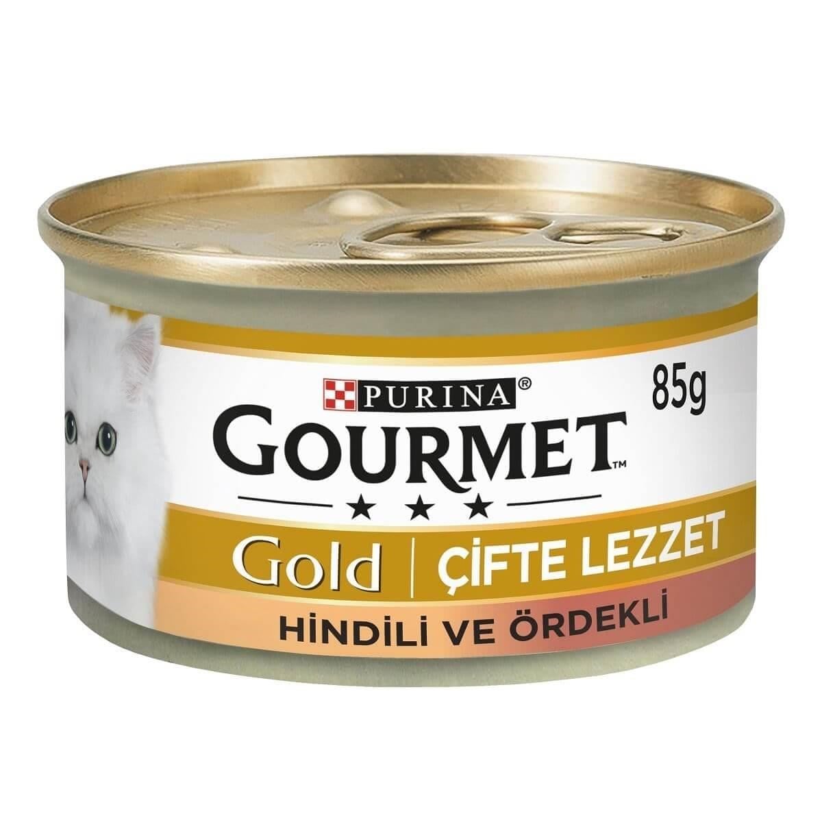 Gourmet Gold Çifte Lezzet Hindi & Ördek Konserve Kedi Maması 85 Gr
