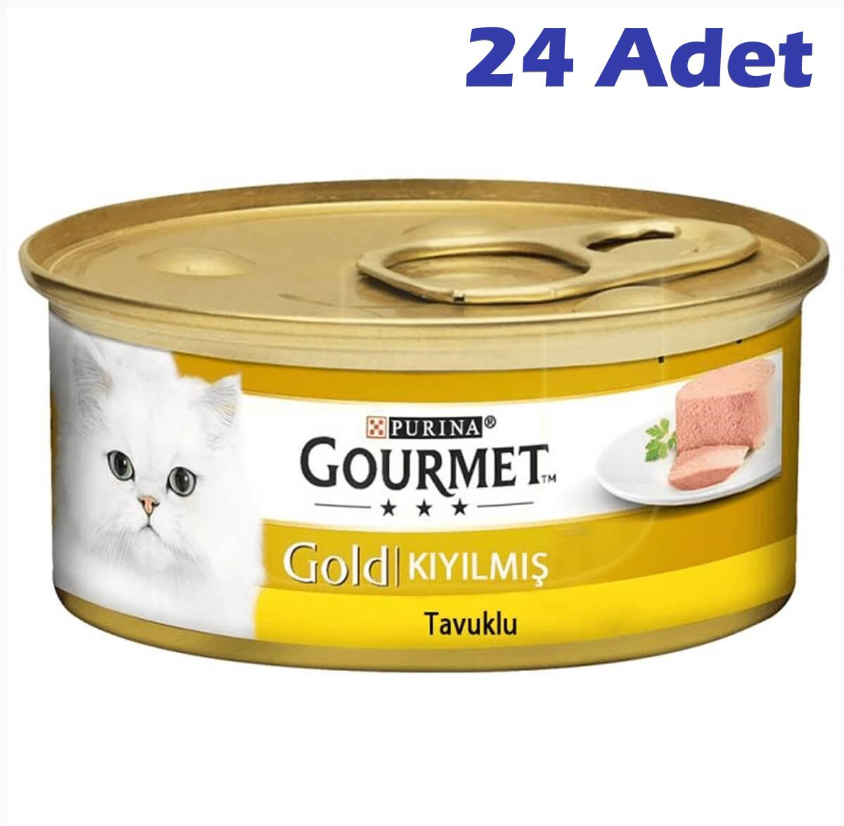 Gourmet Gold Kıyılmış Tavuk Etli Konserve Kedi Maması 85 Gr (24 adet)