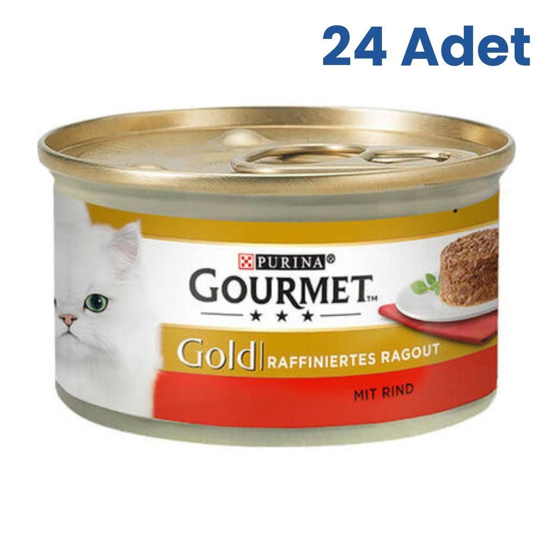 Gourmet Gold Savoury Cake Sığır Etli Konserve Kedi Maması 85 Gr (24 Adet)