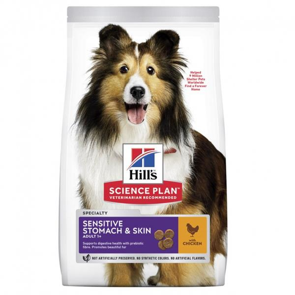 Hill's SCIENCE PLAN Hassas Mide ve Deri Yapısı için Tavuklu Yetişkin Köpek Maması 14 Kg