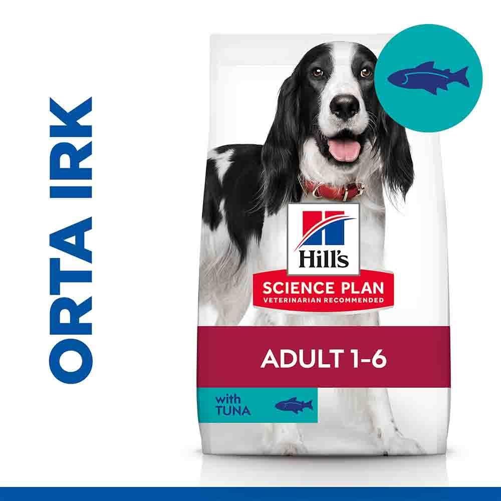 Hill's SCIENCE PLAN Yetişkin Orta Irk Ton Balıklı ve Pirinçli Köpek Maması 12 Kg