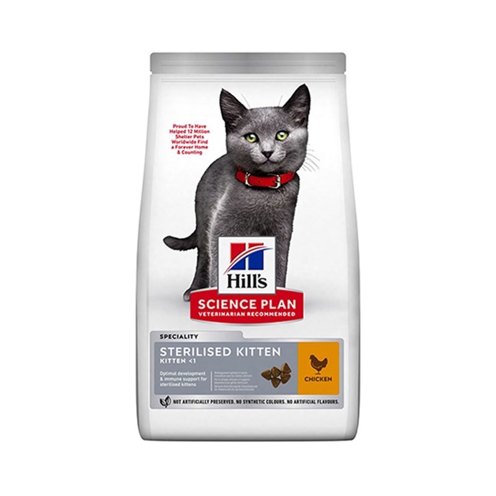 Hills SP Kitten Sterilised Chicken Tavuk Etli Kısırlaştırılmış Yavru Kedi Maması 10 Kg