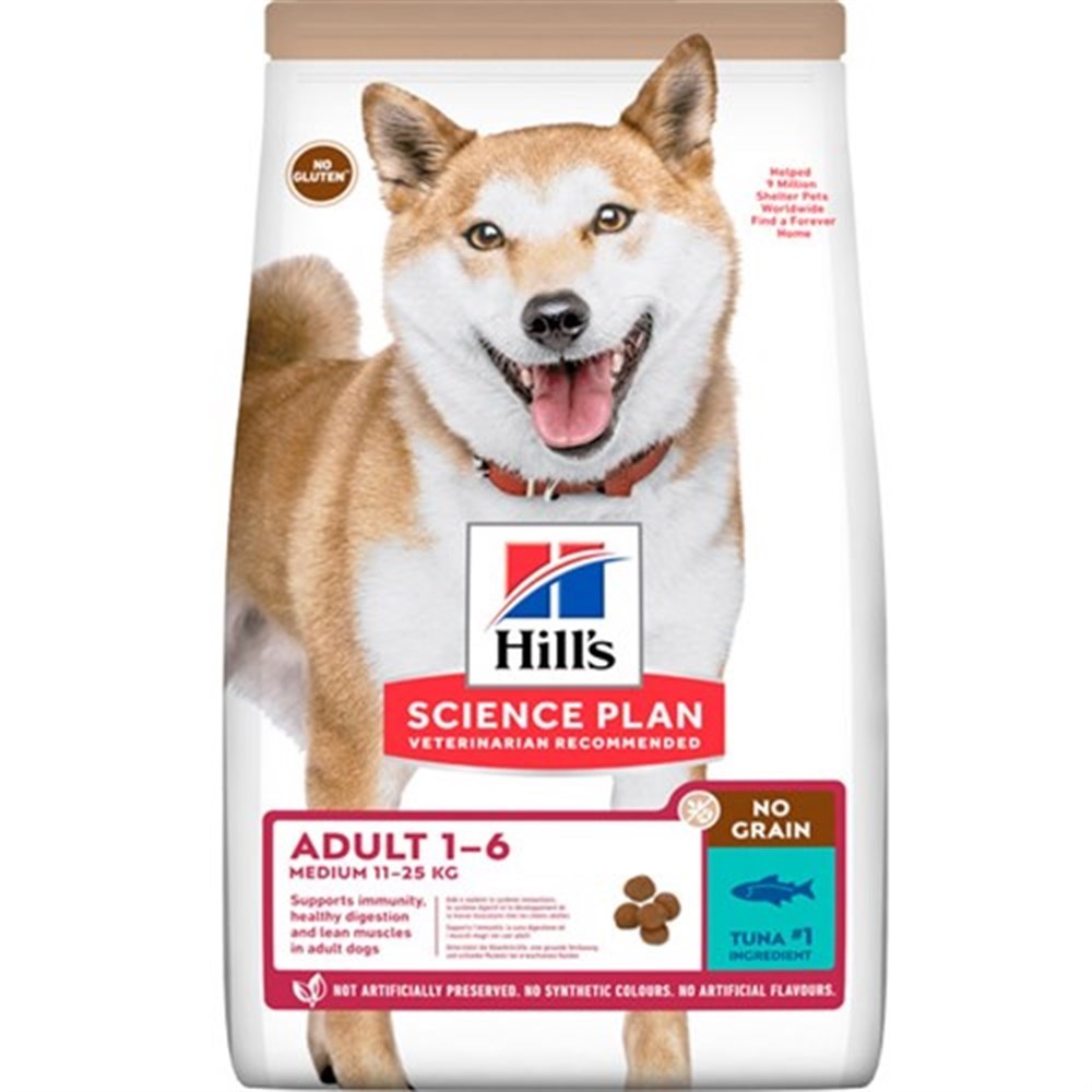 Hills SP Medium Tuna Ton Balıklı Tahılsız Yetişkin Köpek Maması 2,5 Kg