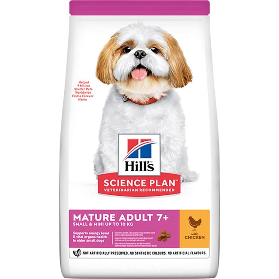 Hills SP Small & Mini Mature Adult +7 Tavuk Etli Yaşlı Köpek Maması 1,5 Kg