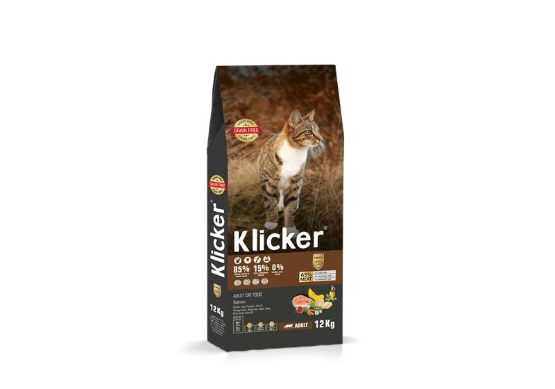 Klicker Tahılsız Somonlu Yetişkin Kedi Maması 12 Kg