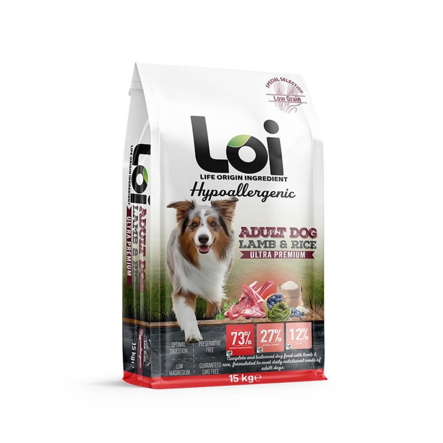 Loi Kuzulu Pirinçli Yetişkin Köpek Maması 15 Kg