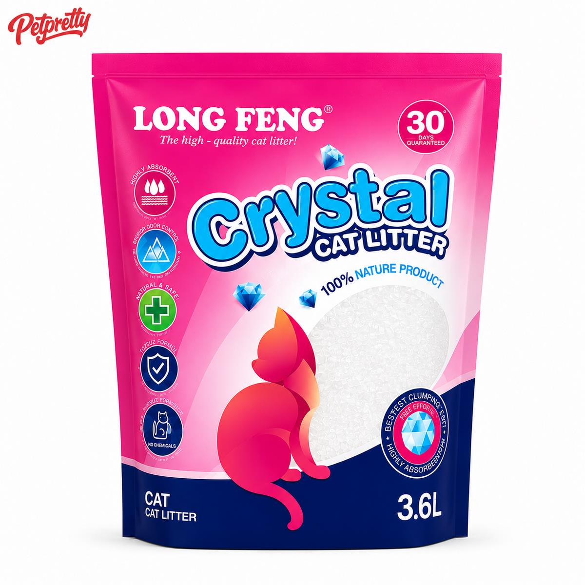 Long Feng Extra Kristal Silica Kedi Kumu 3.6 Lt