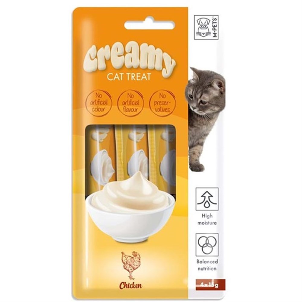 M-Pets Tavuklu Sıvı Kedi Ödülü 4x15 gr