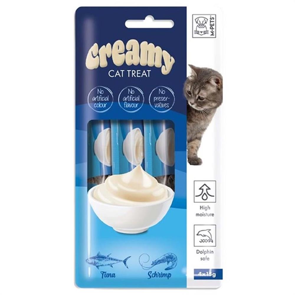 M-Pets Ton Balıklı ve Karidesli Sıvı Kedi Ödülü 4x15 gr