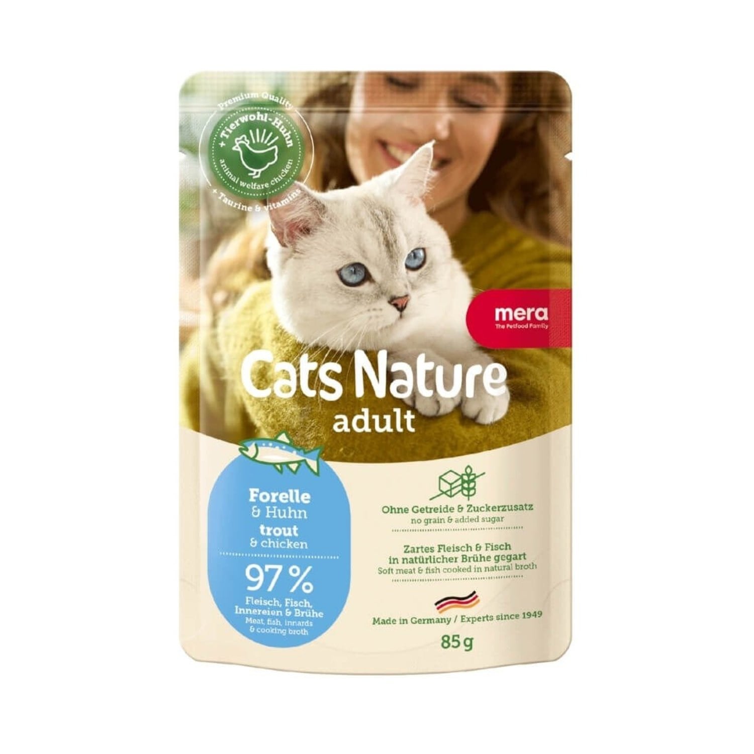 Mera Cats Nature Alabalıklı Pouch Yetişkin Konserve Kedi Maması 85 Gr