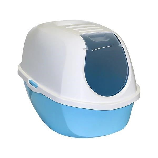 Moderna Smart Kapalı Kedi Tuvaleti - Mavi - 53 Cm