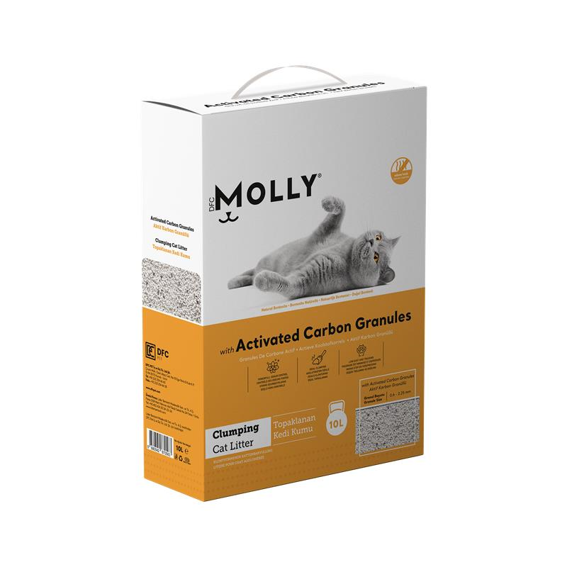 Molly Aktif Karbon Granüllü Kedi Kumu 10 Lt