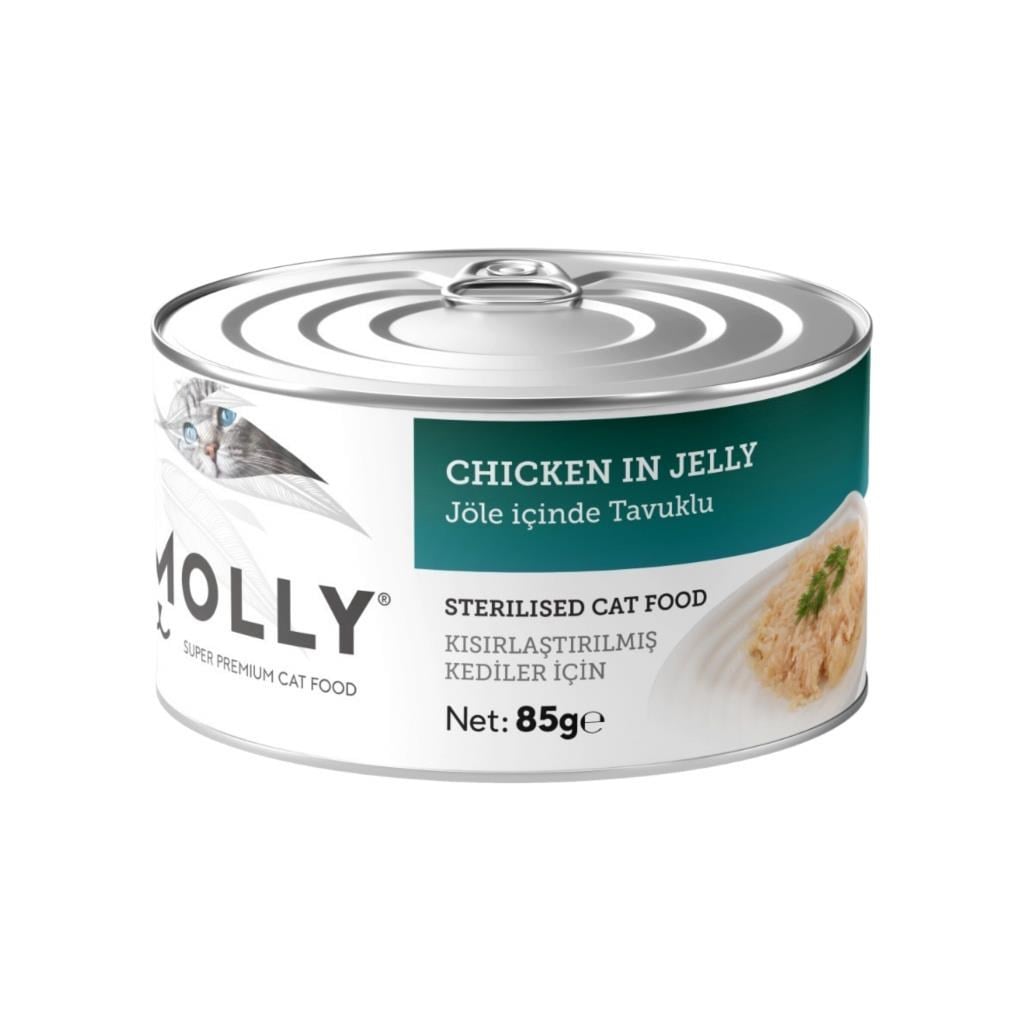 Molly Jöle İçinde Tavuklu Kısırlaştırılmış Kedi Konservesi 85 Gr