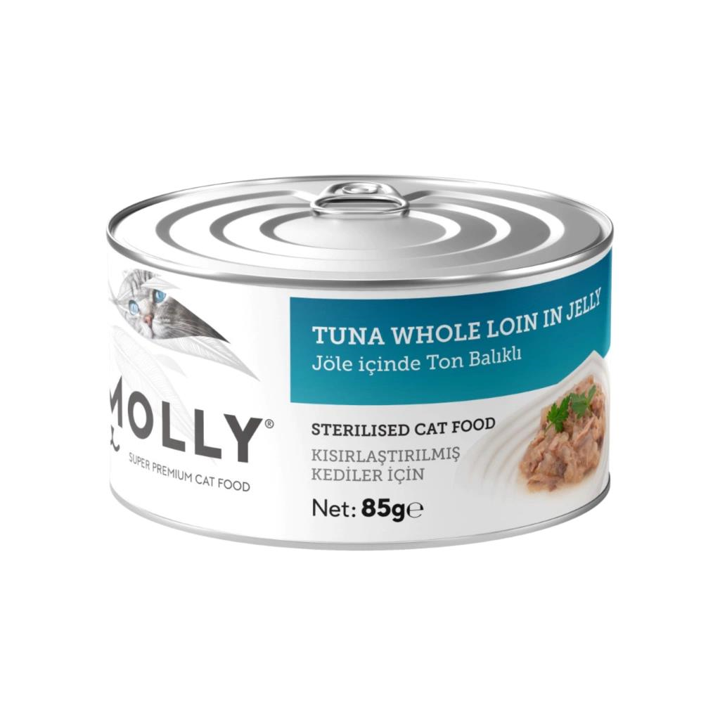 Molly Jöle İçinde Ton Balıklı Kısırlaştırılmış Kedi Konservesi 85 Gr