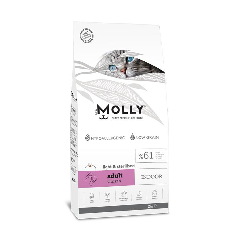 Molly Kısırlaştırılmış Kedi Maması Tavuklu 2 Kg