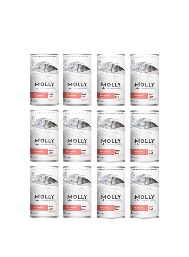 Molly Konserve Yavru Kedi Pate Somonlu 395 Gr (12 Adet)