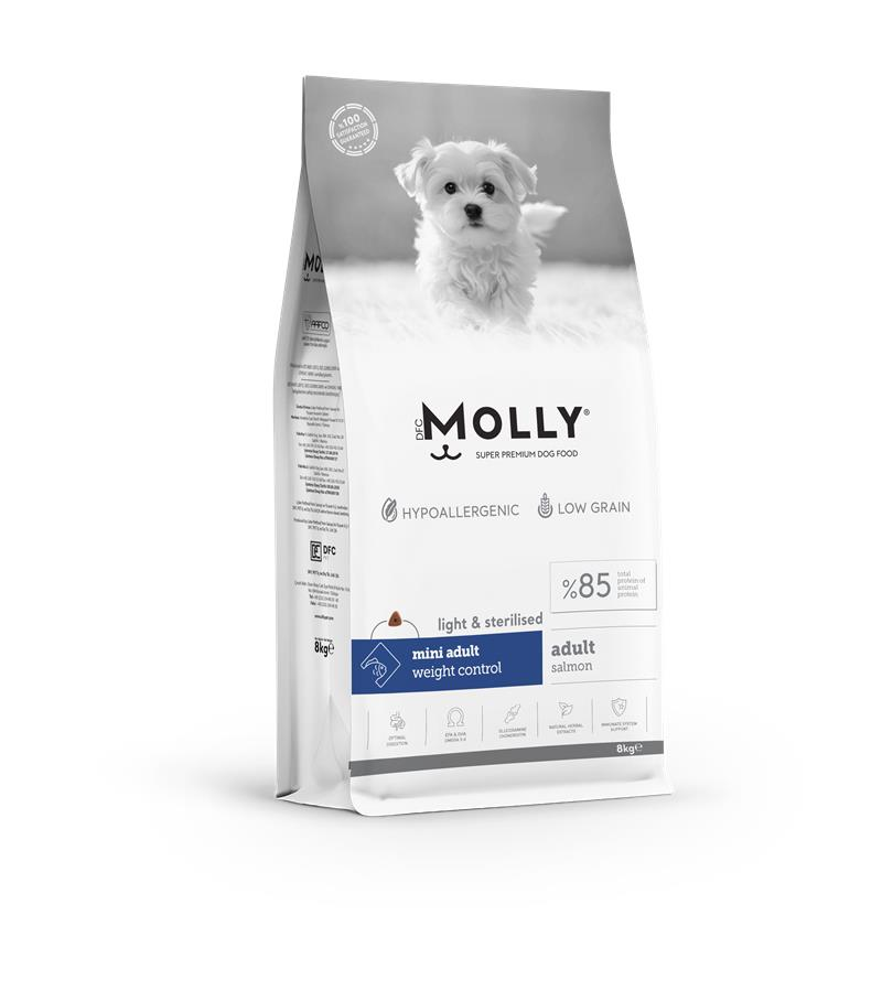 Molly Mini Irk Kısırlaştırılmış Köpek Maması Somonlu 8 Kg