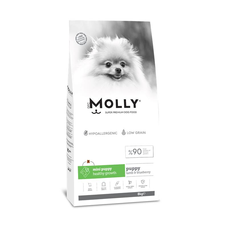 Molly Mini Irk Yavru Köpek Maması Kuzulu & Yaban Mersinli 8 Kg