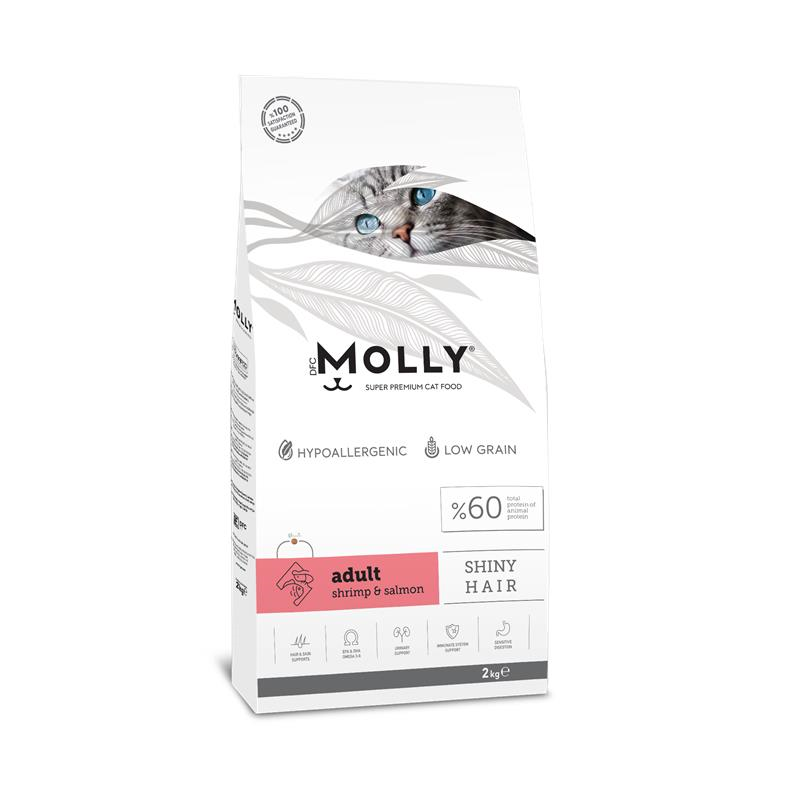 Molly Yetişkin Kedi Maması Karidesli & Somonlu 2 Kg