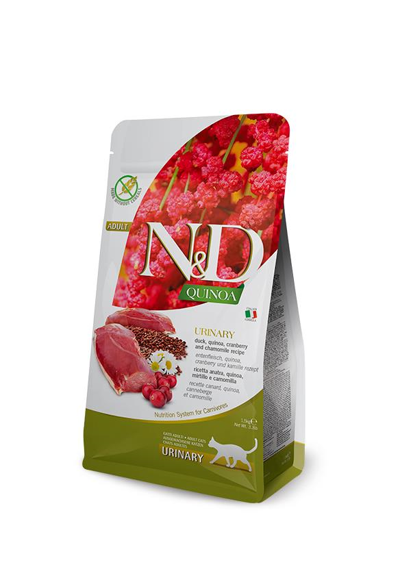 N&D Quinoa Urinary İdrar Yolu Destekleyici Ördekli Yetişkin Kedi Maması 1,5 Kg