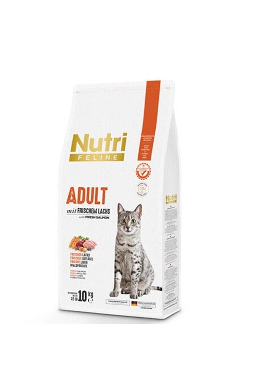 Nutri Feline Glutensiz Somonlu Düşük Tahıllı Yetişkin Kedi Maması 10 Kg