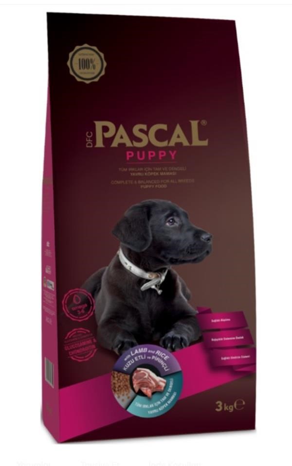 Pascal Orta ve Büyük Irk Yavru Köpek Maması Kuzulu 3 Kg