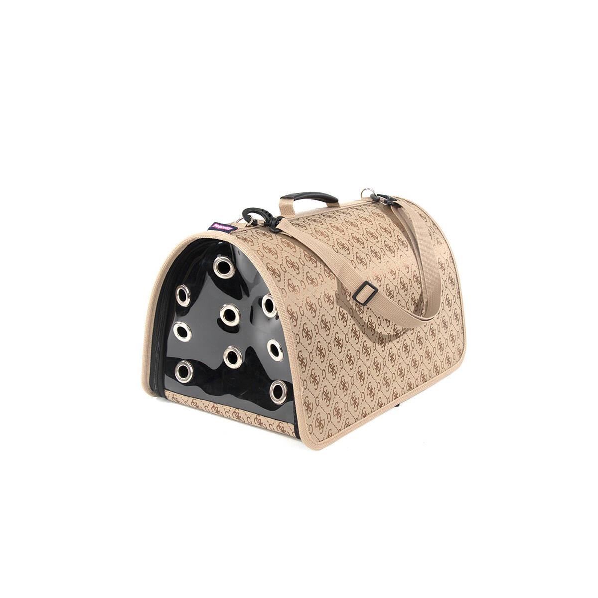 Pet Pretty Flybag Kedi ve Köpek Taşıma Çantası Kahverengi 44x28x28 Cm