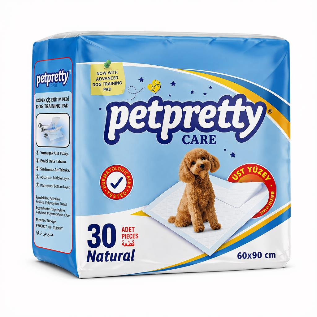 Pet Pretty Tuvalet Eğitim Pedi Naturel 30'lu 60x90 Cm
