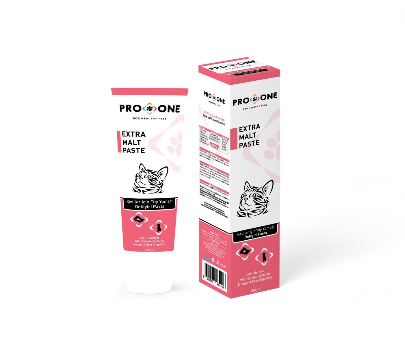 Pro One Extra Malt Paste Kediler İçin Tüy Yumağı Önleyici Pasta 100 Gr