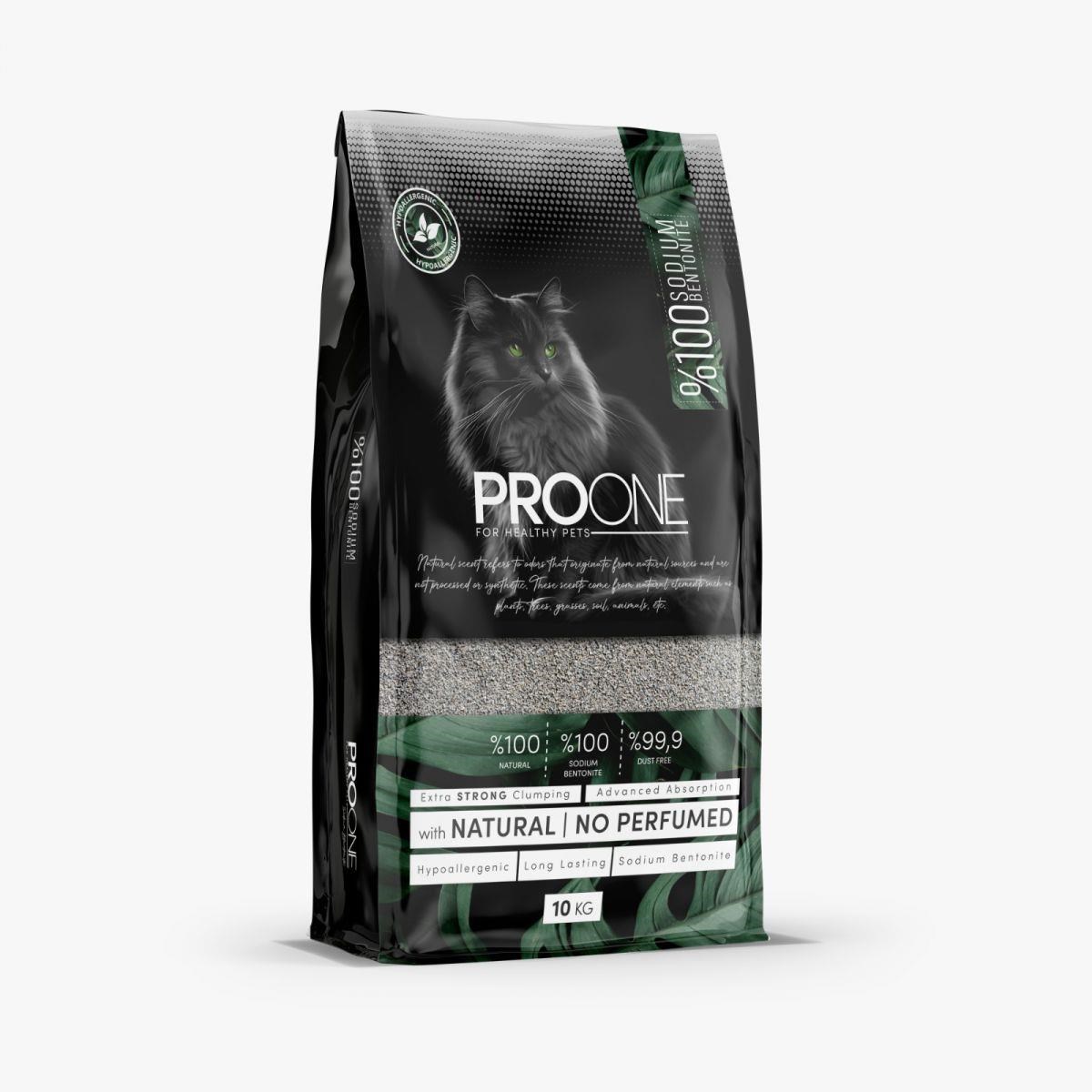 Pro One HypoAllergenic Kokusuz İnce Taneli Sodyum Bentonit Kedi Kumu 10 Kg