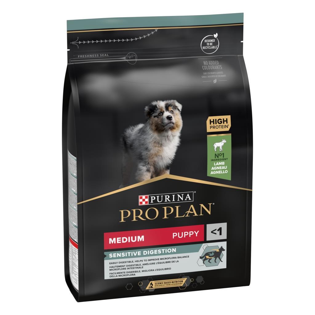 Pro Plan Puppy Medium Sensitive Digestion Kuzulu ve Pirinçli Orta Irk Yavru Köpek Maması 3 Kg