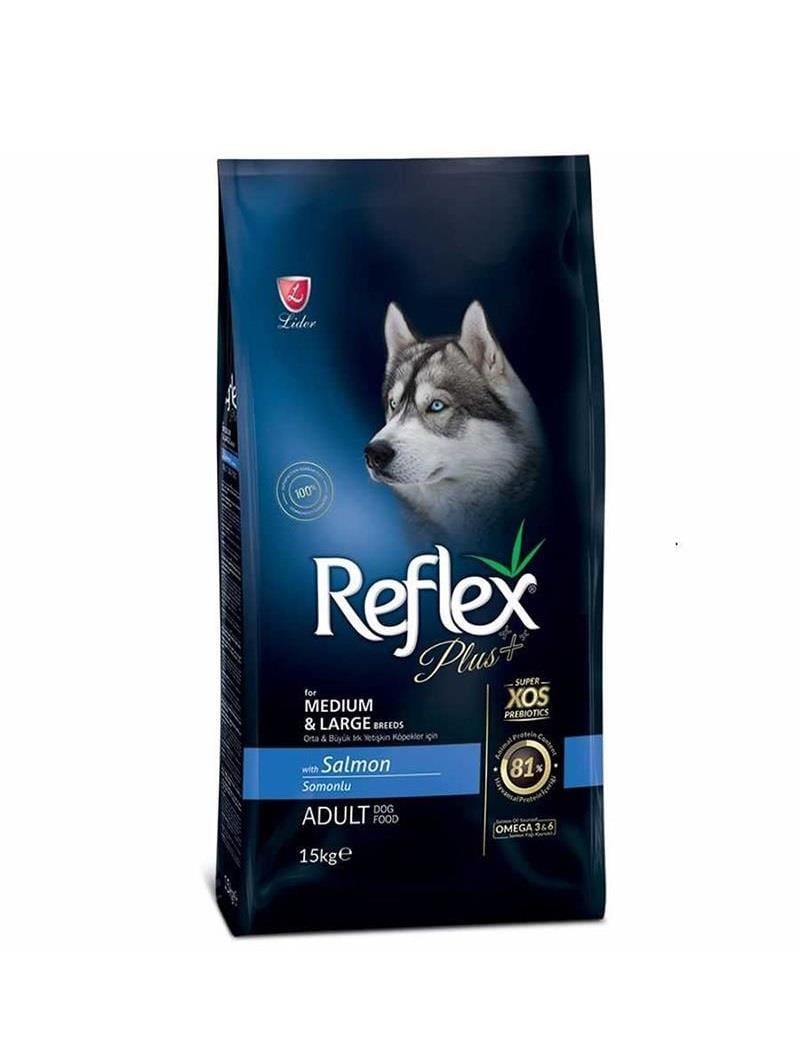 Reflex Plus Orta ve Büyük Irk Somonlu Yetişkin Köpek Maması 15 Kg