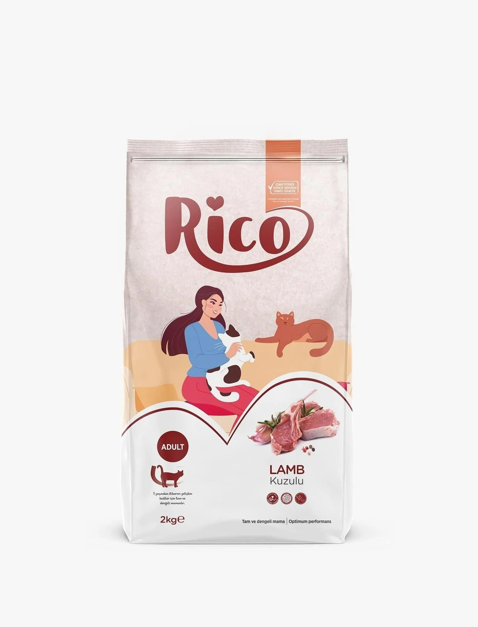 Rico Kuzu Etli Yetişkin Kedi Maması 15 Kg