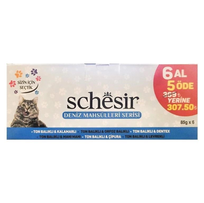 Schesir Deniz Mahsülleri Serisi 6 Al 5 Öde 85 Gr x 6 Adet