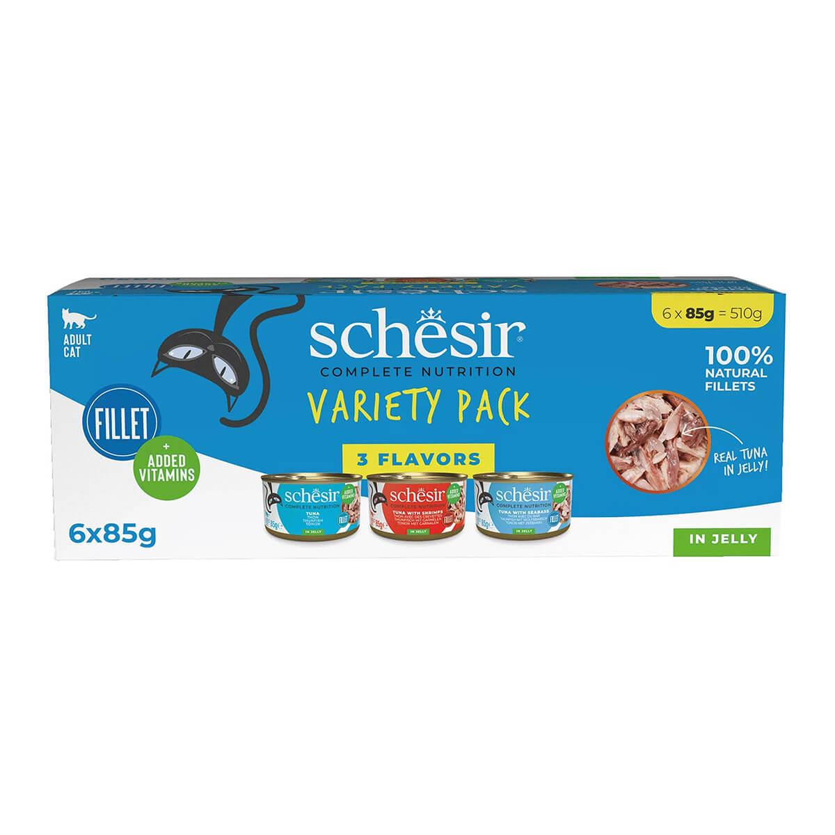 Schesir Tam ve Dengeli Fillet Kedi Konservesi 6 Al 5 Öde (6 x 85 Gr)