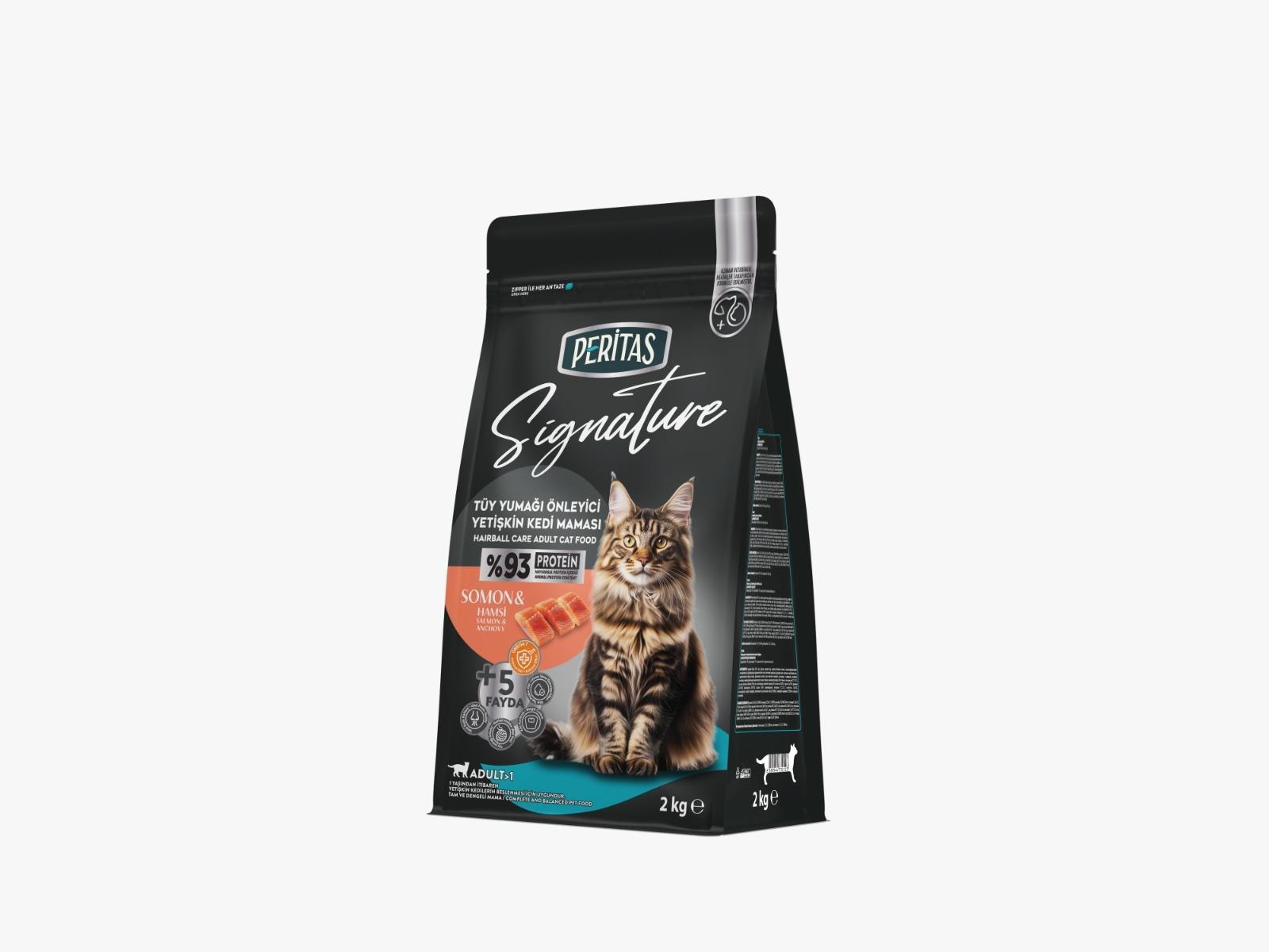 Signature Somonlu Yetişkin Hairball (Tüy Yumağı Önleyici) Kedi Maması 2 Kg