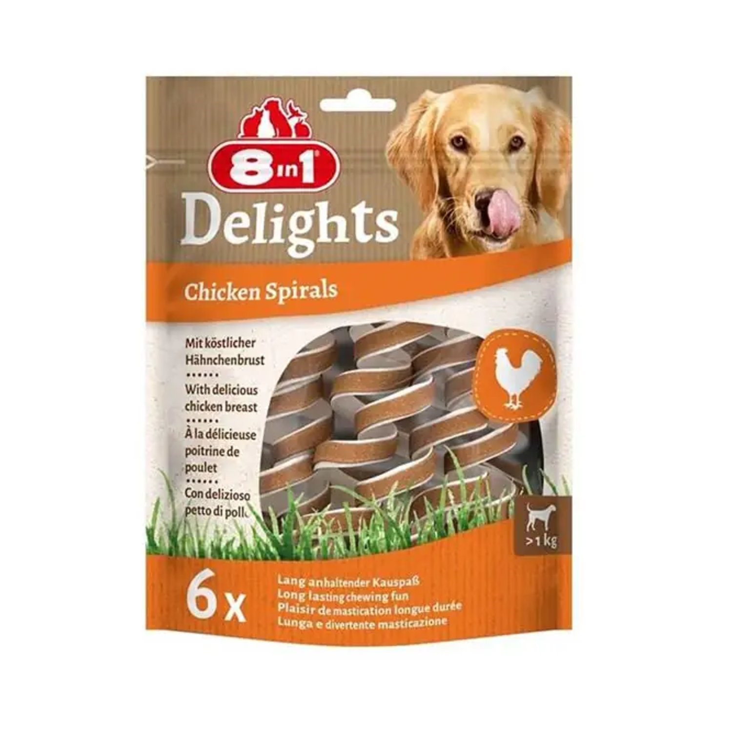8in1 Delights Tavuklu Köpek Ödül Maması 60gr (6'lı)