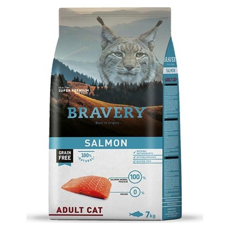 Bravery Tahılsız Somonlu Yetişkin Kedi Maması 7 Kg