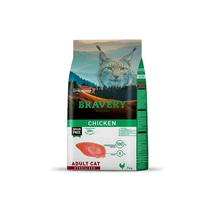 Bravery Tahılsız Tavuk Etli Kısırlaştırılmış Yetişkin Kedi Maması 7 Kg