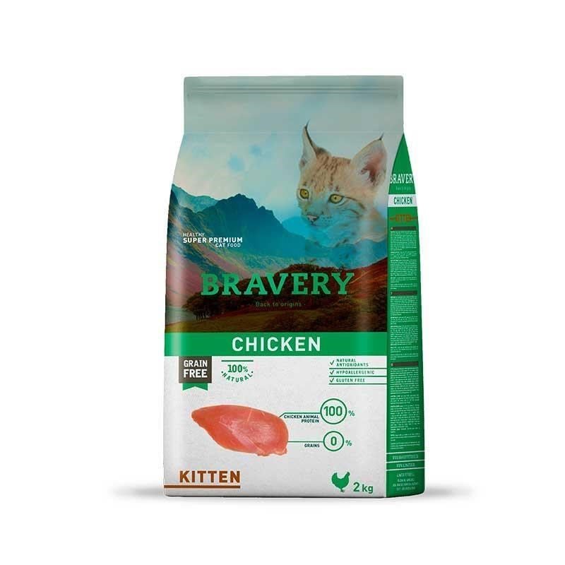 Bravery Tahılsız Tavuklu Yavru Kedi Maması 2 Kg