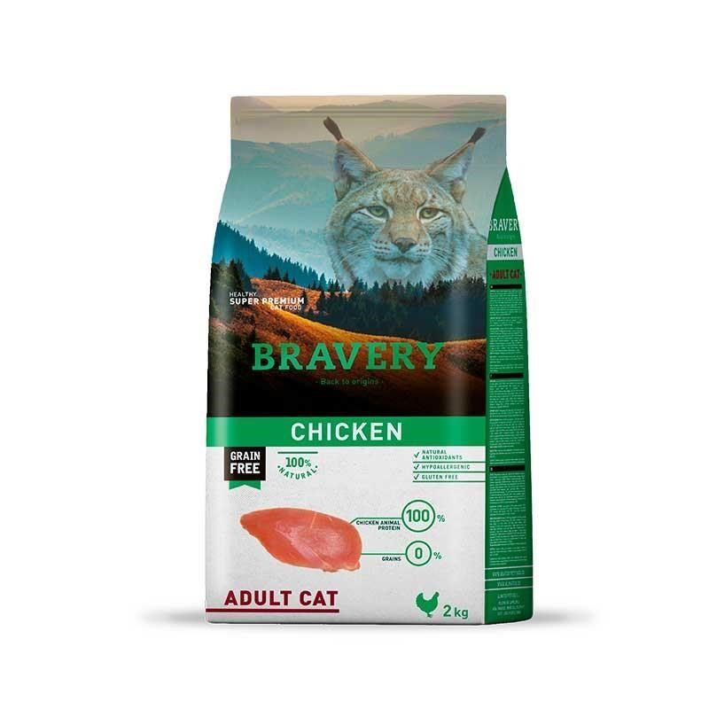 Bravery Tahılsız Tavuklu Yetişkin Kedi Maması 2 Kg