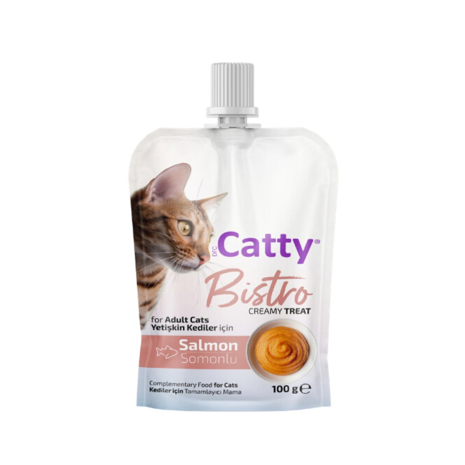 Catty Bistro Creamy Treat Somonlu Kedi Ödül Maması 100gr