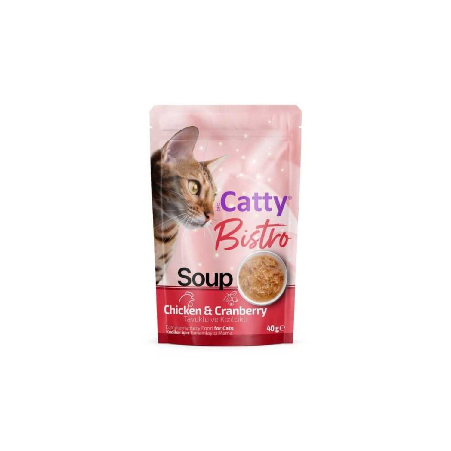 Catty Bistro Tavuklu ve Kızılcıklı Kedi Çorbası 40 Gr
