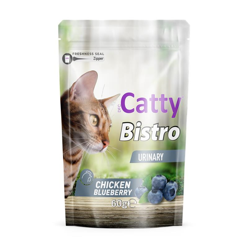Catty Bistro Üriner Tavuklu & Yaban Mersinli (Urinary) Kedi Ödül Maması 60 Gr