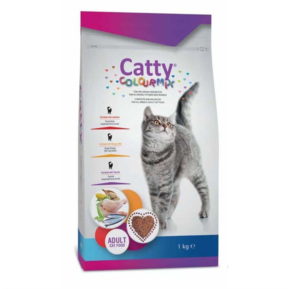 Catty Color Mix Yetişkin Kedi Maması 1 Kg