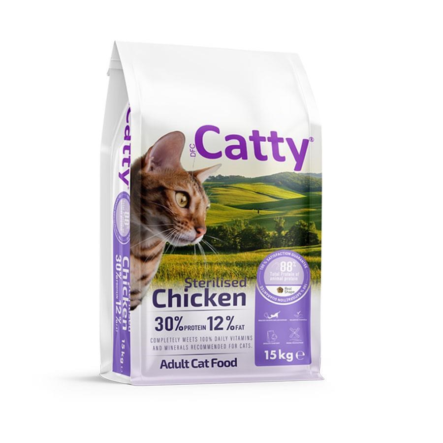 Catty Kısırlaştırılmış Kedi Maması Tavuklu 15 Kg