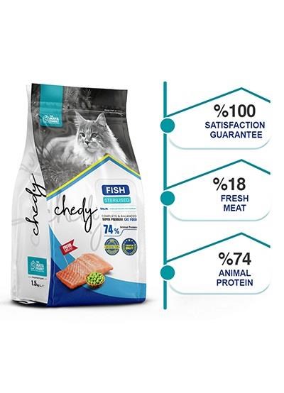 Chedy Sterilised Kısırlaştırılmış Balık Etli Kedi Maması 10 Kg